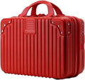 Durable Suitcase for Women Makeup Travel Case Hard Shell Vanity Cases Portable ABS Cosmetic Case Hand Luggage Case For Women Retro Suit Case (Color : A, Size : 14inch)