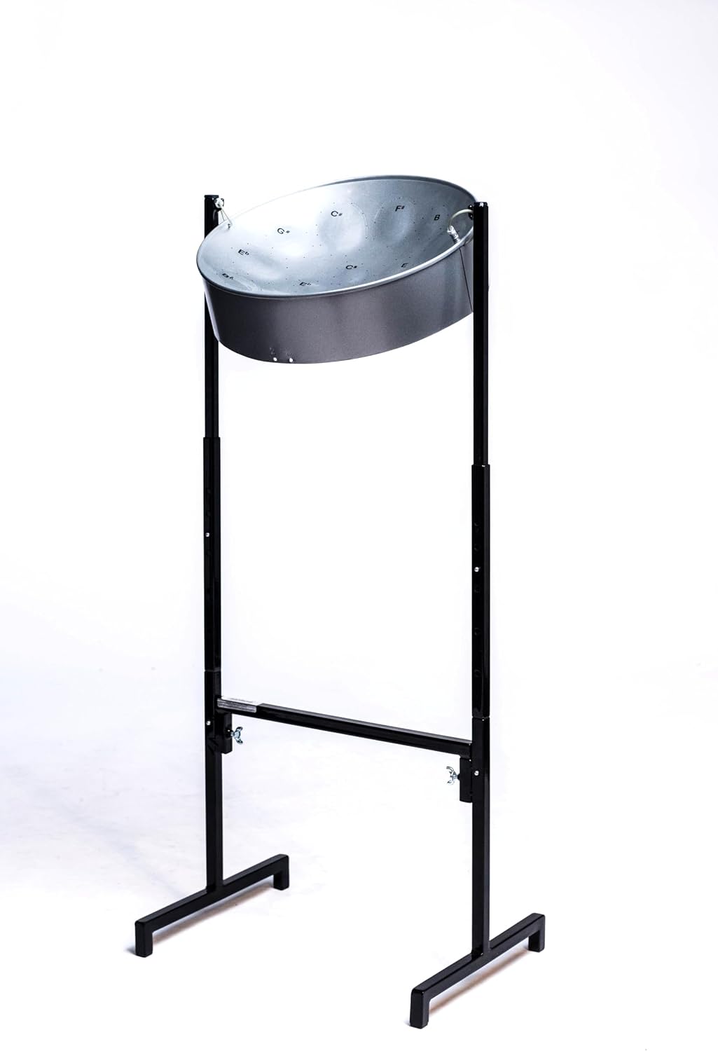 Panland Mini Tenor Steelpan (Steel Drum) Authenthic Intermediate Step to Full Tenor Pan (17 Notes - Chromatic Scale (C5–E6) - SILVER