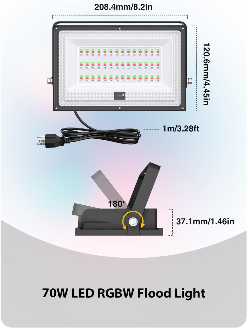 Onforu 6 Pack RGB LED Flood Light Outdoor, 70W Color Changing Uplights with Remote, 2700K Warm White IP66 Stage Lighting, Landscape Floor Spotlights Indoor, Uplighting Indoor Floor Light for Christmas