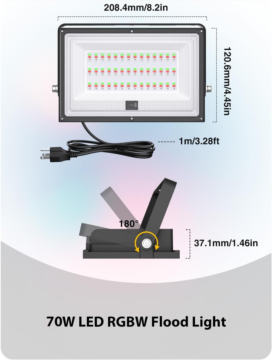 Onforu 6 Pack RGB LED Flood Light Outdoor, 70W Color Changing Uplights with Remote, 2700K Warm White IP66 Stage Lighting, Landscape Floor Spotlights Indoor, Uplighting Indoor Floor Light for Christmas