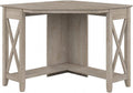 Bush Home Key West Small Corner Desk in Washed Gray