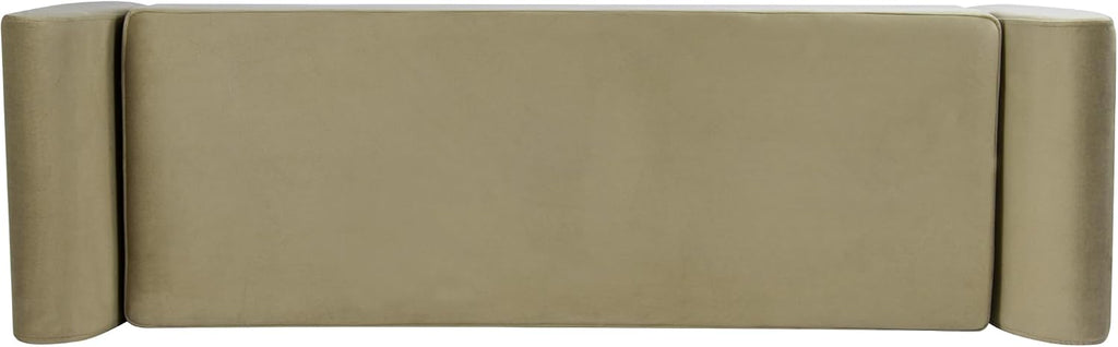 HomePop 60' Modern Storage Bench with Wood Legs - Light Sage Green Velvet