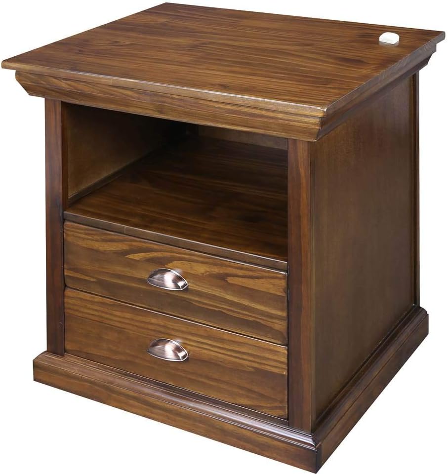 Casual Home Lincoln Nightstand Compartment, Concealment Furniture, Mocha