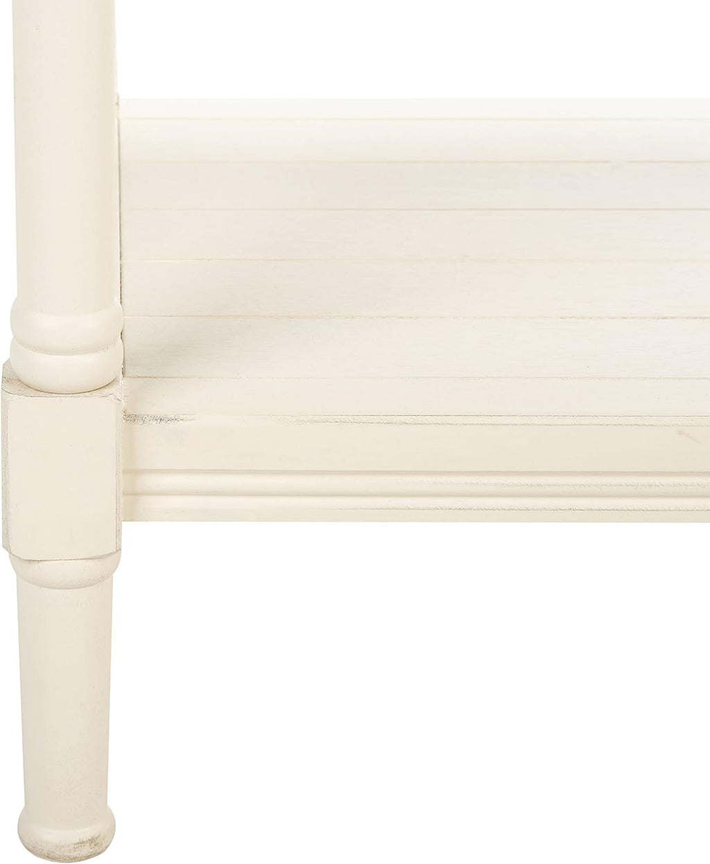 SAFAVIEH Home Collection Rafiki Distressed White 3-Shelf Console Table CNS5715A