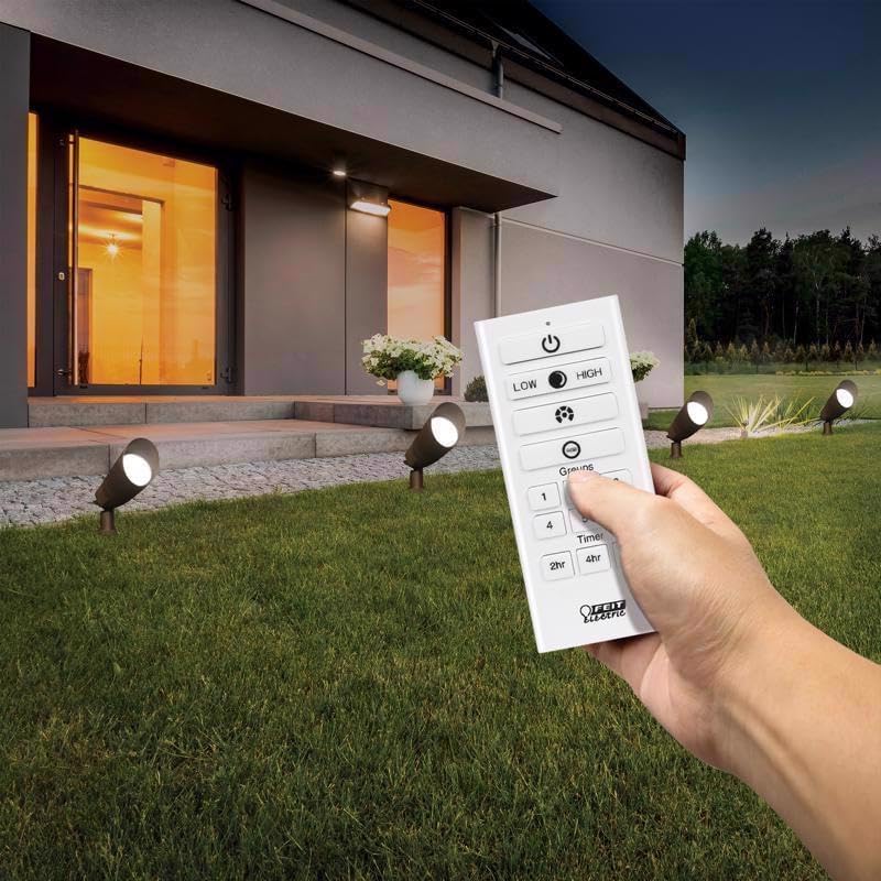 Feit Electric OneSync Bronze Solar Powered/Remote LED Spotlight 2 pk