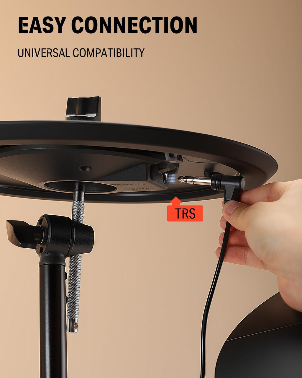 Donner Mute Cymbal for Electronic Drum Set, 13-inch Dual Zone Crash for Electric Drum Kit, 2 Zone E Cymbal for Digital Drum (CYB-13D)