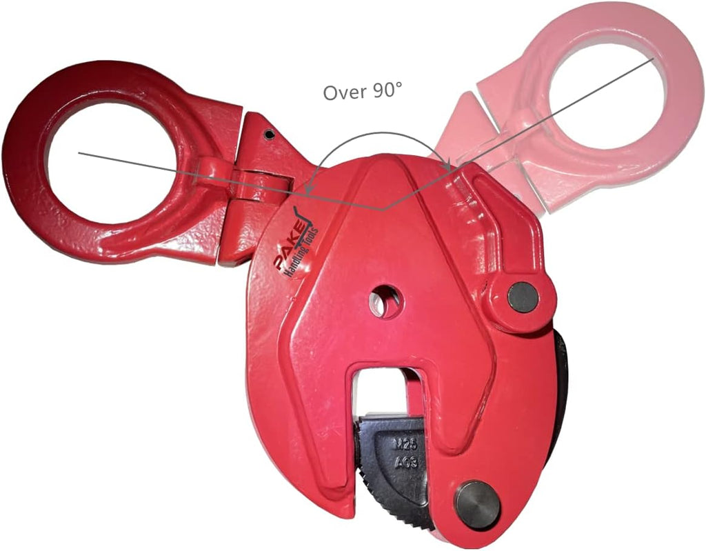 Vertical Plate Clamp - Heavy Duty Durable Lifting Clamp with Lock Handle 2200-6600 lb Working Load Limit (WLL) (6600lb 3Ton)