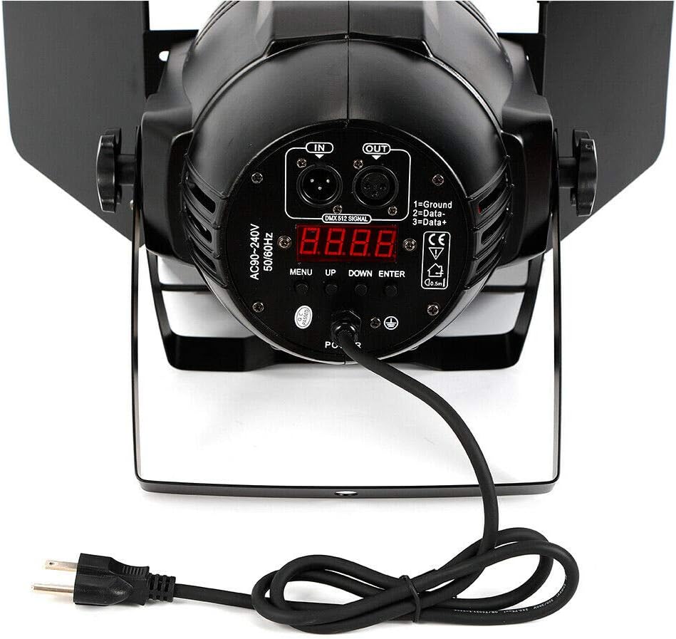 200W COB 2-in-1 LED Stage Light Blinder DMX-512 DJ Spotlight with Barn Doors - Warm & Cold White Light for Stage, Party, Wedding, Church, Theater, Photo Studio