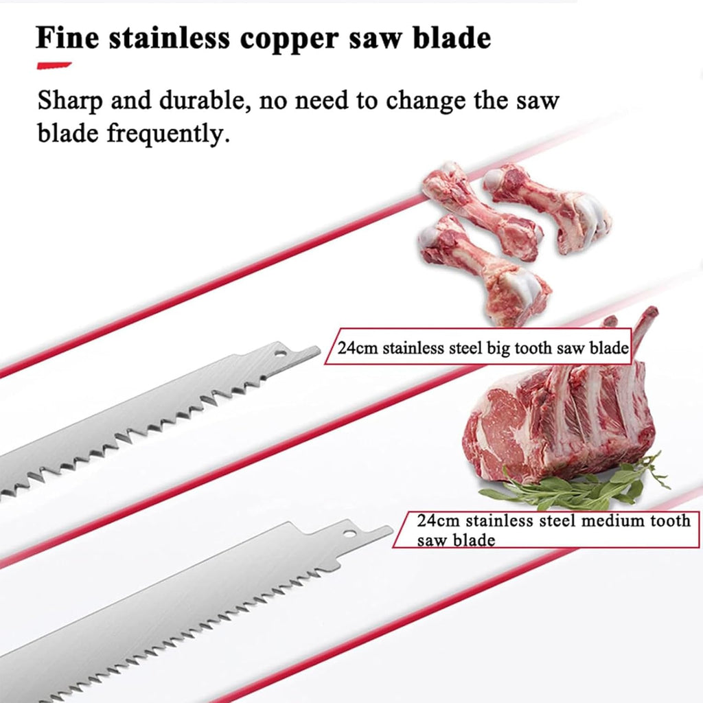Cordless Bone Saw Machine, Cordless Reciprocating Saw, Butcher Cutting Machine with Rechargeable Battery, Multifunctional Reciprocating Saw for Cutting Meat Bones Bacon P,1300W