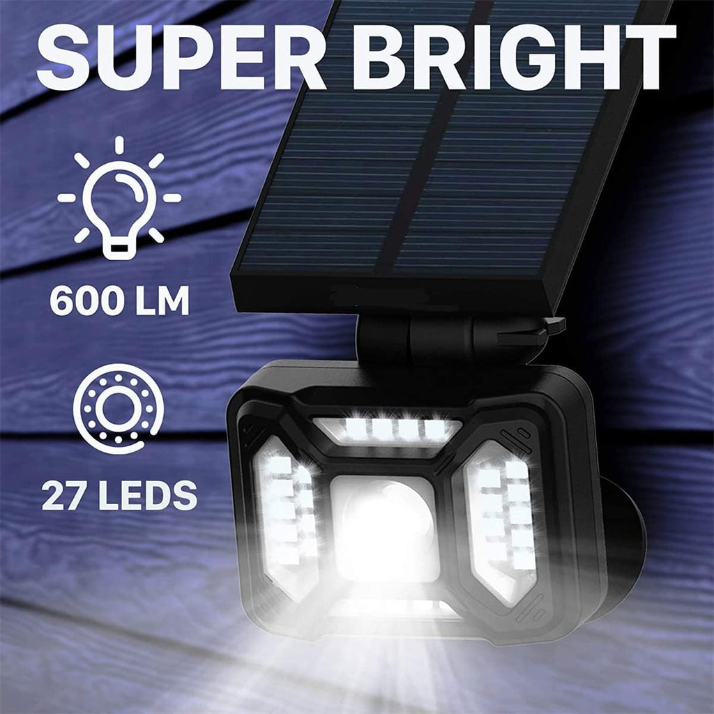 Solar Spot Lights Outdoor,21 LED Landscape Lights Outdoor IP65 Waterproof with Adjustable Solar Spotlight Warm White Solar Landscape Lights for Pathway Yard Lawn Garage,27 LED,4 pcs (27 Led 2 pcs)