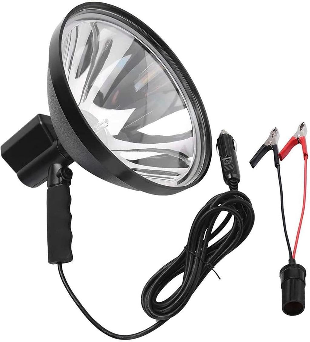 Garosa HID Portable Xenon Spotlight 100W DC12V HID Handheld Torch Hunting Light Spot Light Work Spotlight 9 Inch Handheld Flashlight Spot Beam Black for Camping Fishing Boat Outdoor Indoor
