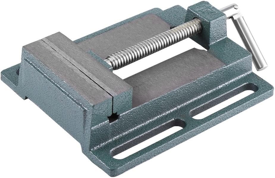 Industrial Drill Press Vice, 6inch 45# Steel Jaw Opening Cast Iron Bench Clamp Vise for Milling, Drilling, Woodworking and Machinery Maintenance.