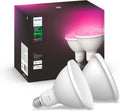 PHILIPS Hue Smart 100W PAR38 LED Bulb, 2 Pack, White & Color Ambiance Color-Changing Light, 1300LM, E26, Outdoor Light Bulbs, Control with Hue App, Works with Alexa, Google Assistant and Apple Homekit