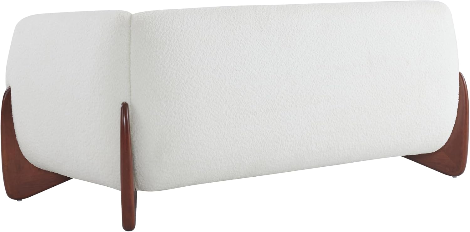 Christopher Knight Home Alma 63' Boucle Loveseat with Wood Legs, 2 Seater Sofa Couches for Living Room, Upholstered Couch Chair, Soft Seating Lounge Sofa Chair, Cozy Loveseat with Armrest, Beige