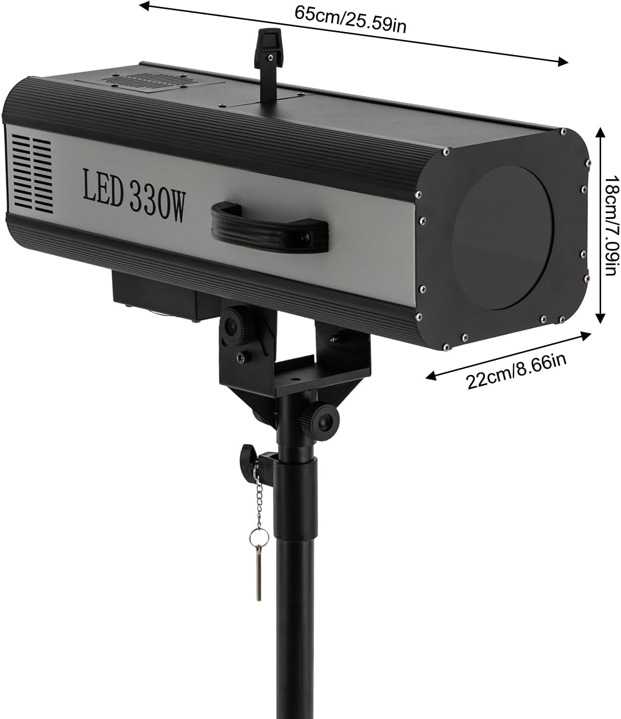 330W Stage Spotlight,Follow Spot Light with Tripod Bracket,Spotlight Lamp Manual Control Stage LedLight，Stand Party DJ Disco Light Beam for Wedding Birthdays Christmas Party