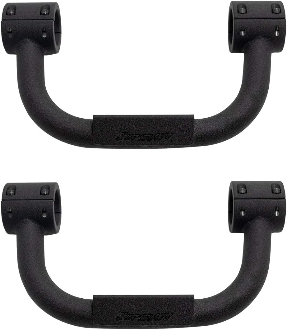 SuperATV Nerf Bars Step for Rock Sliders Compatible with Honda/Polaris/Can-Am/Yamaha/Kawasaki | Fits All 1.75â€ Diameter Nerf Bars & Bumpers | Powder-Coat Finish | Clamp-on