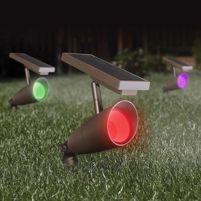 Feit Electric OneSync Bronze Solar Powered/Remote LED Spotlight 2 pk