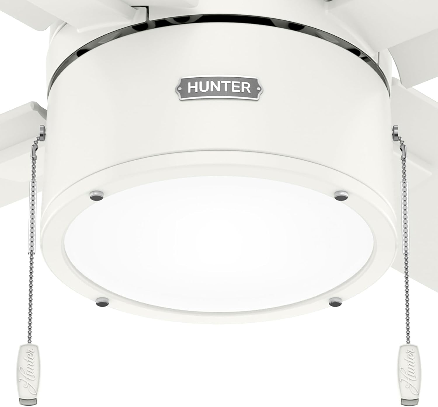Hunter 52 inch Beck Fresh White Ceiling Fan with LED Light Kit and Pull Chain