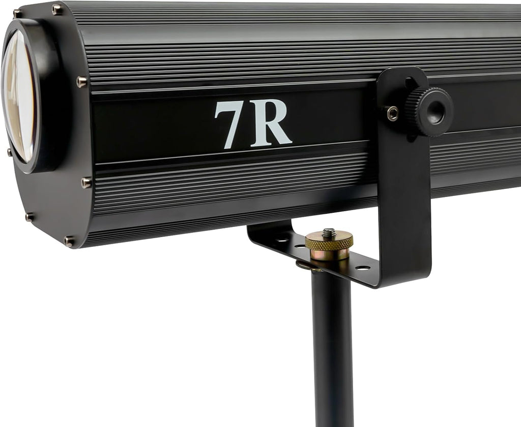 230W Stage Spotlight, LED Follow Spot Light Dual Control Spotlight Stage Light with Bracket, Adjustable Aperture DJ Wash Light, Muticolor Electronc Light for Theatres/Concerts (HY-H10 230W)