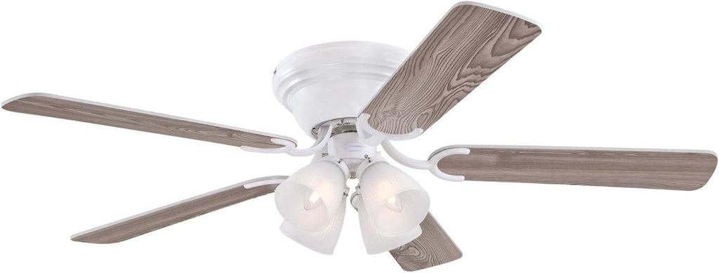 Westinghouse 7232300 CONTEMPRA IV Indoor Ceiling Fan with Light, 52 Inch, WHITE