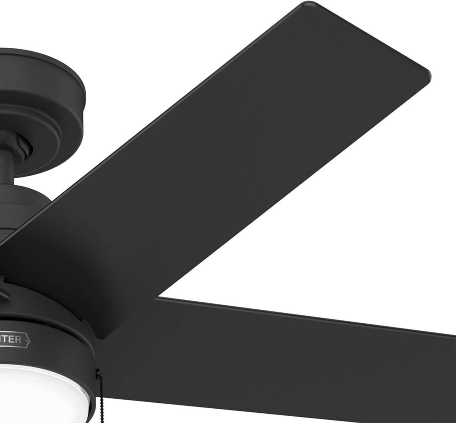 Hunter Fan 44 inch Matte Black Indoor Ceiling Fan with Light and Pull Chain for Bedroom, Living Room, Office, Basement, Kitchen, CC5C26C30 (Renewed)