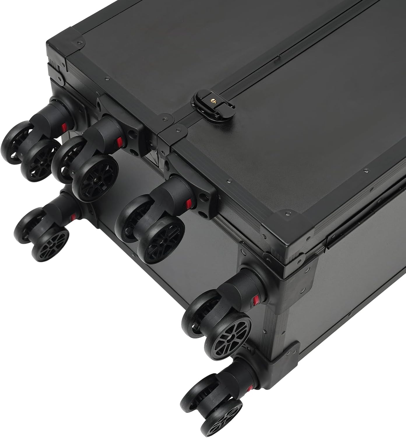 Rolling Makeup Train Case Professional Cosmetic Trolley Makeup Travel Organizer with Wheels Black 15.75 * 11.81 * 31.5in