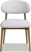 Jennifer Taylor Home Locke 20.5' Modern Upholstered Dining Chair with Wood Frame Salt & Pepper Boucle