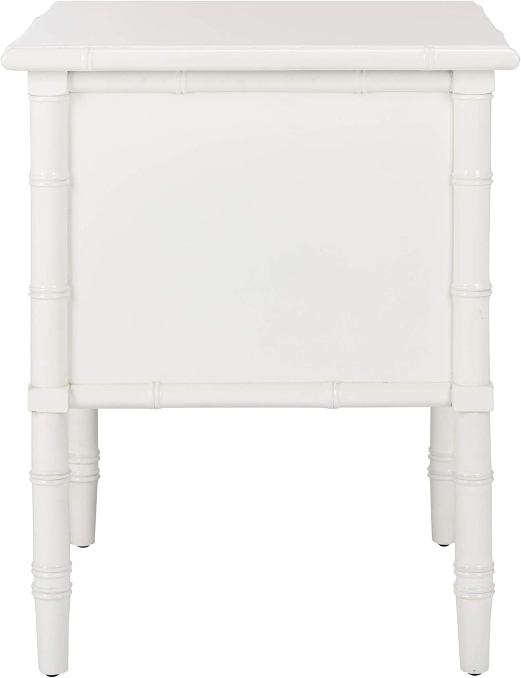 SAFAVIEH Furniture - Niah 2-Drawer Nightstand - White & Gold - Wood - Glam Hardware Design - Ideal for Bedroom, 23'W x 20'D x 25.25'H (NST3501B)