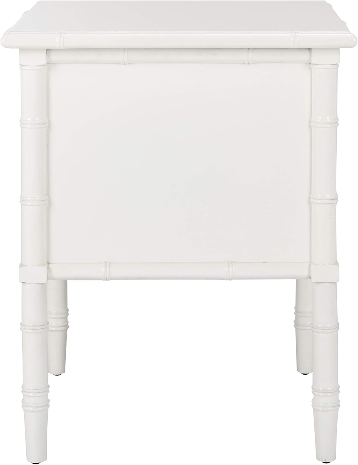 SAFAVIEH Furniture - Niah 2-Drawer Nightstand - White & Gold - Wood - Glam Hardware Design - Ideal for Bedroom, 23'W x 20'D x 25.25'H (NST3501B)
