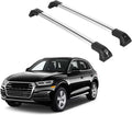 ERKUL Heavy Duty 220lbs Roof Rack Cross Bars for Audi Q5 2018-2026 | Solid Metal Mounts | Aluminum Crossbars with Anti Theft Lock for Rooftop - Compatible with Flush Rails - Silver