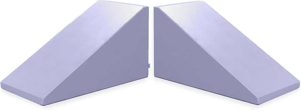 Foamnasium Mega Wedge Set, Indoor Foam Playset, 2 Piece Soft Toddler and Active Kids Play Foam Climber for Crawling, Climbing, Sliding and Jumping, Made in The US, Enhanced Lavender