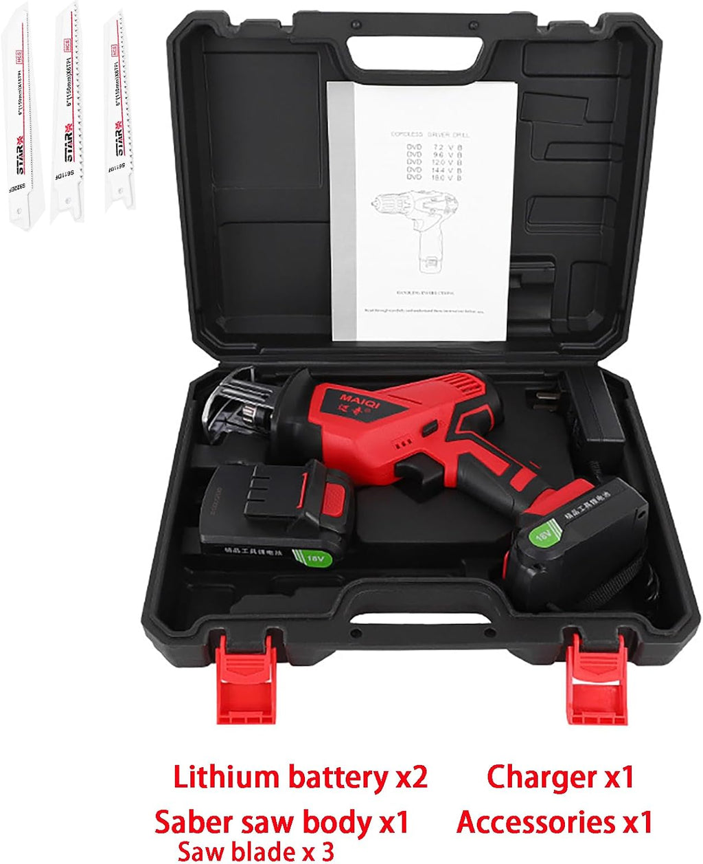 Cordless Bone Saw Machine - Cordless Reciprocating Saw, Butcher Cutting Machine With Rechargeable Battery, Tool-Free Blade Change, For Metal Wood Pvc Pipe Cutting Saw (One battery 12V)