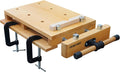 Portable Workbench,The Bench Vise is Made of Hard Beech.Woodworking Vise Contains Wood Clamp, 4 Bench Dogs and 2 Clips,Wood Workbench top Workbench Vice Tools is Suitable for Garage Studios