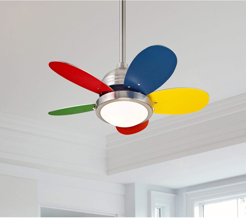 Westinghouse Lighting 7223600 Roundabout Indoor Ceiling Fan with Light, 30 Inch, Brushed Nickel
