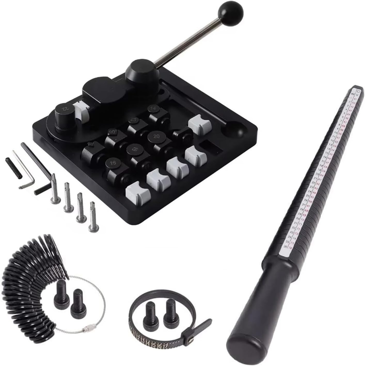 Ring Bender Tool for Jewelry Making - 6 Size Rings Maker Machine, Sizer Measuring Tool for Spoon Rings