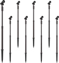 Low Voltage Spotlights 8PK Landscape Lighting LED 2700K Warm White 4W 66 Lumens Outdoor Lights Aluminum Housing Telescopic Post with Connector for Garden Yard Black Finish