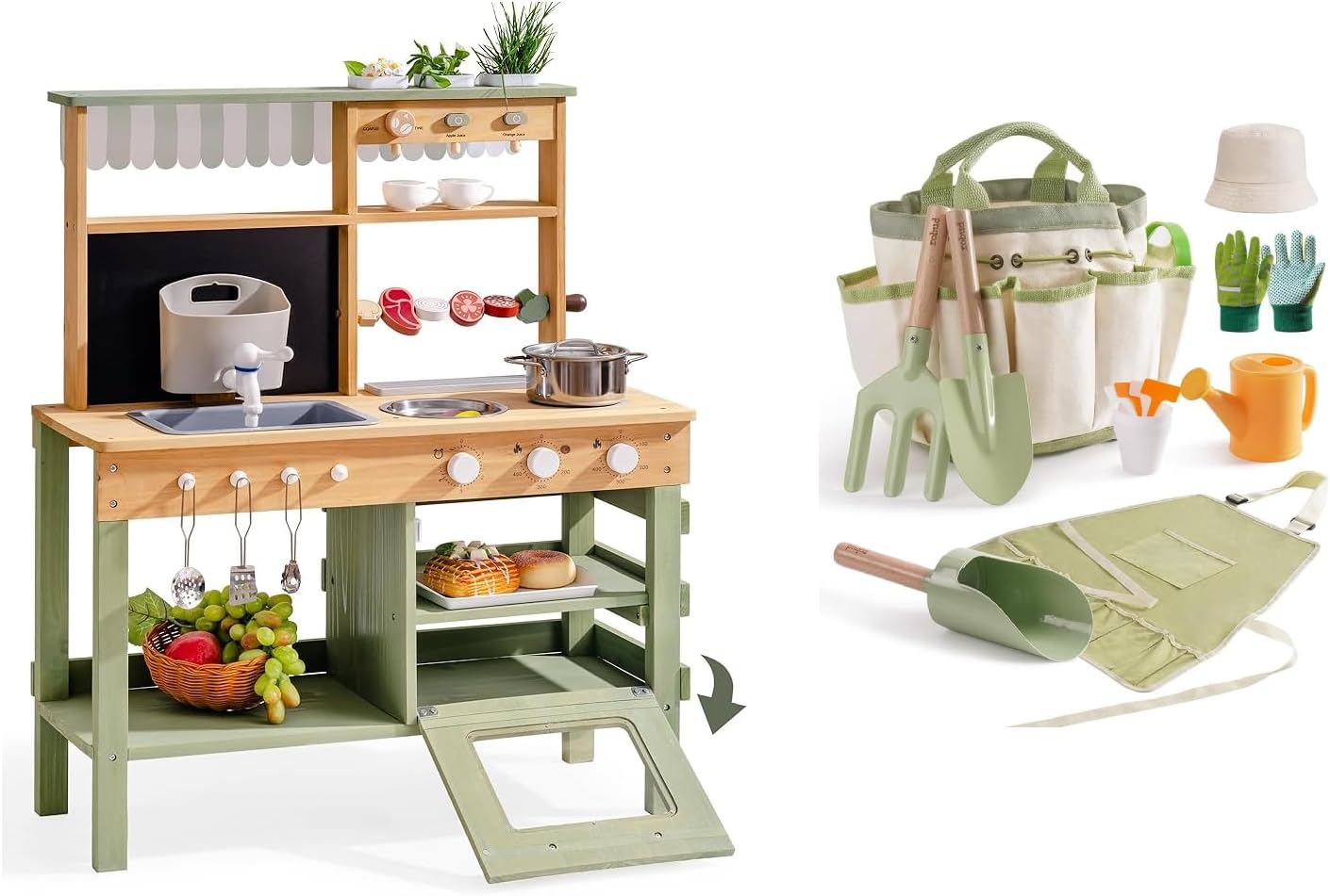 ROBUD Mud Kitchen & Kids Gardening Set,WH003 WRP25