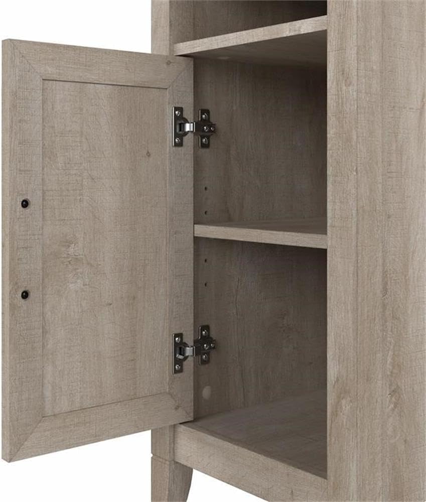 Bush Home Key West Nightstand with Door in Washed Gray