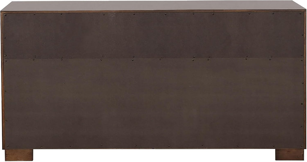 Coaster Home Furnishings Jessica Contemporary 64-inch 6-Drawer Bedroom Dresser Clothing Storage Cabinet Wide Chest of Drawers Organizer Unit Cappuccino 200713