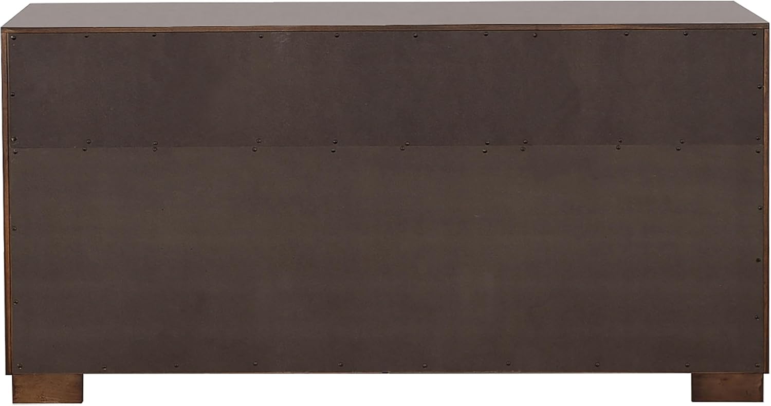 Coaster Home Furnishings Jessica Contemporary 64-inch 6-Drawer Bedroom Dresser Clothing Storage Cabinet Wide Chest of Drawers Organizer Unit Cappuccino 200713