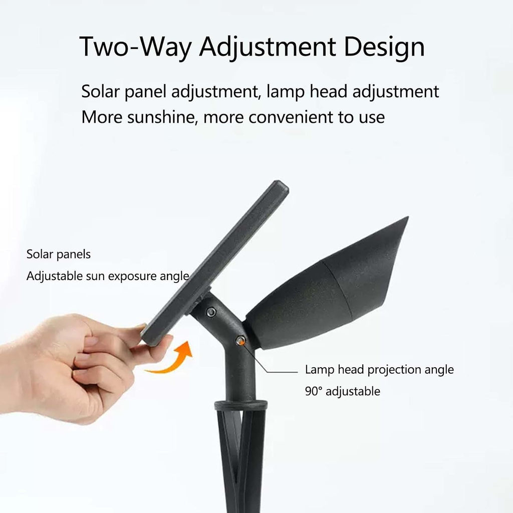 Solar SpotlightOutdoor, Waterproof, Led Lighting Waterproof Graden Lights,Solar Landscape Spotlight, Ground Lamp for Lawn Trees, Flag, Garden, Pond, Pathway, Pool Area Warm Light