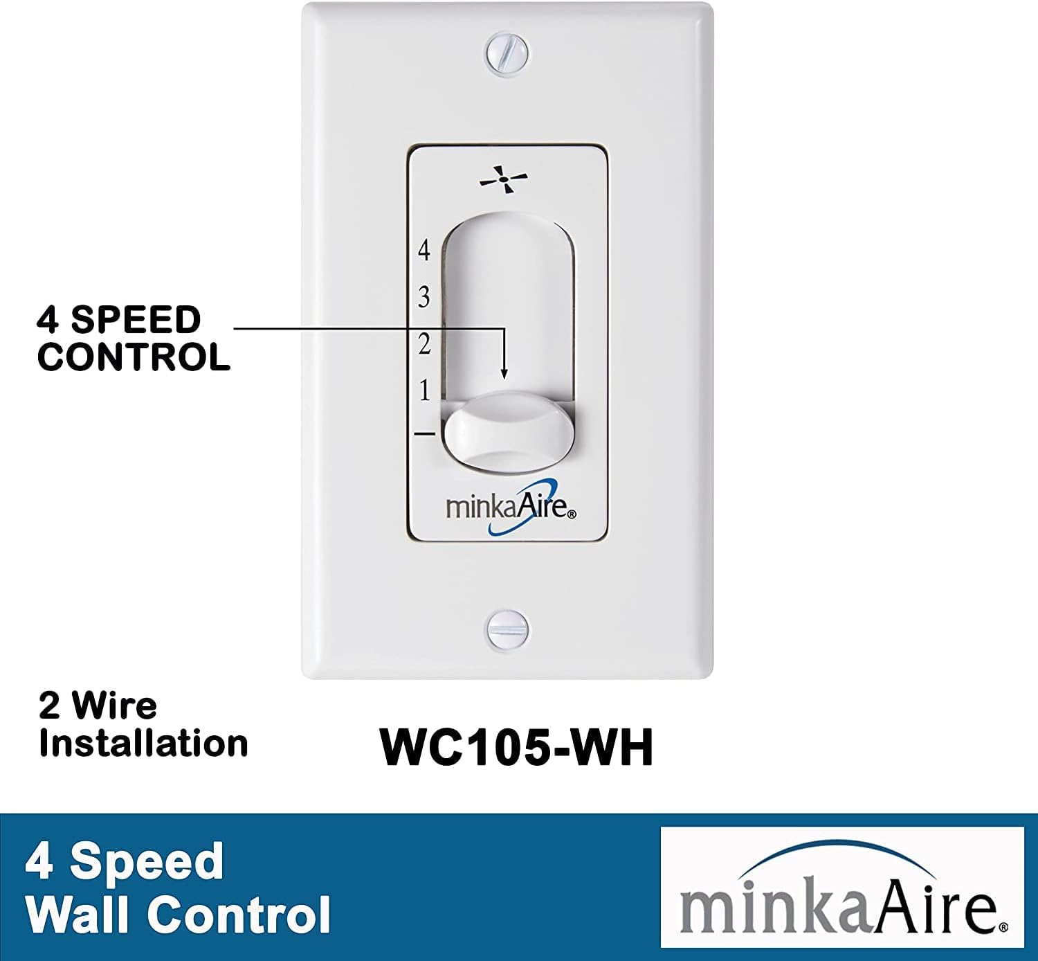 MINKA-AIRE F524-CL Roto 52 Inch Ceiling Fan 3 Blades with Additional 3.5' Downrod in Coal Finish