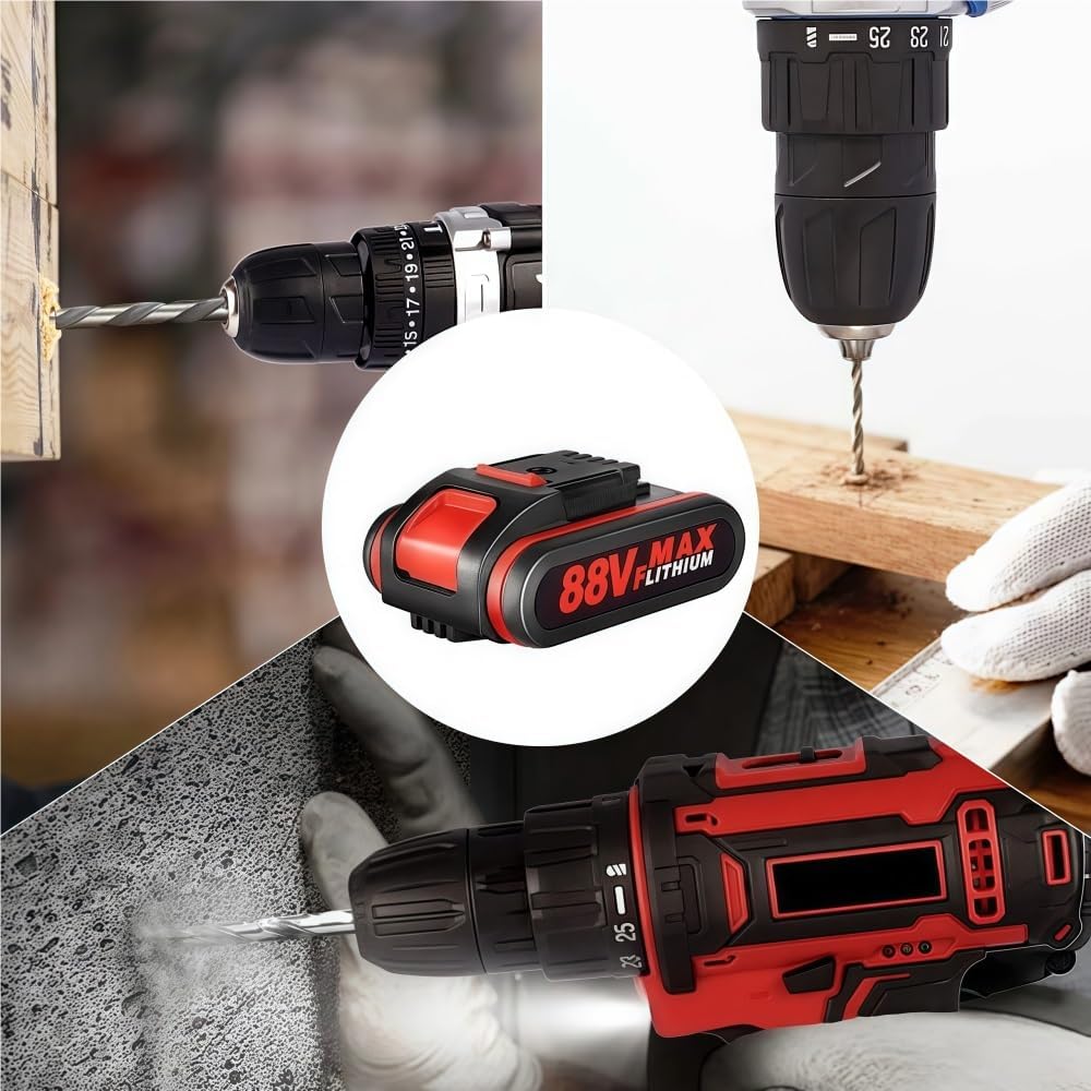 20V Replacement Battery Compatible with Worx WA3551 WA3553 & Generic 36VF 48VF 88VF Tools Mini Chainsaw Electric Wrench Reciprocating Saw Cordless Power Tool(2 Battery)