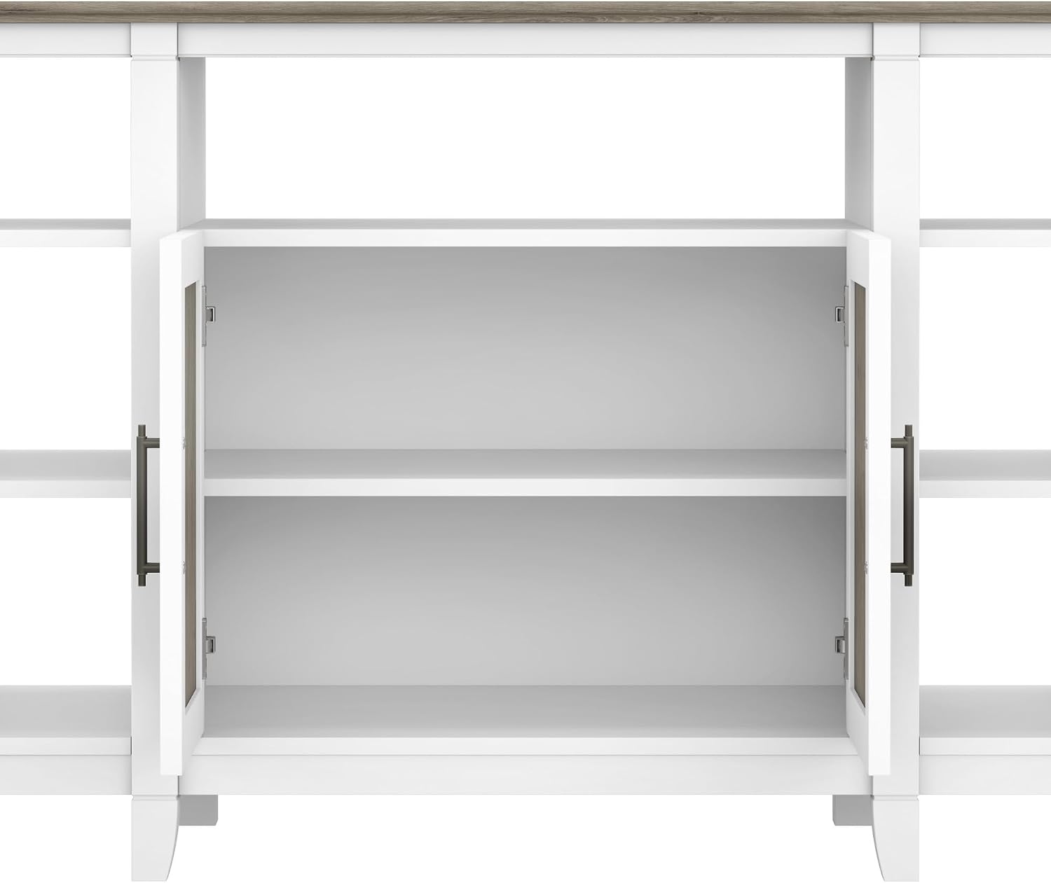 Bush Home Key West Farmhouse TV Stand for 65 Inch TV, Tall Entertainment Center with Storage
