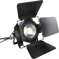 200W COB LED Stage Par Light with Barn Door, Spotlights Follow Spot DMX512 Cool & Warm White Audience Blinder, Sound Activated, Master/Slave 2in1 for DJ Concert Wedding Bar Events, Stage Lighting