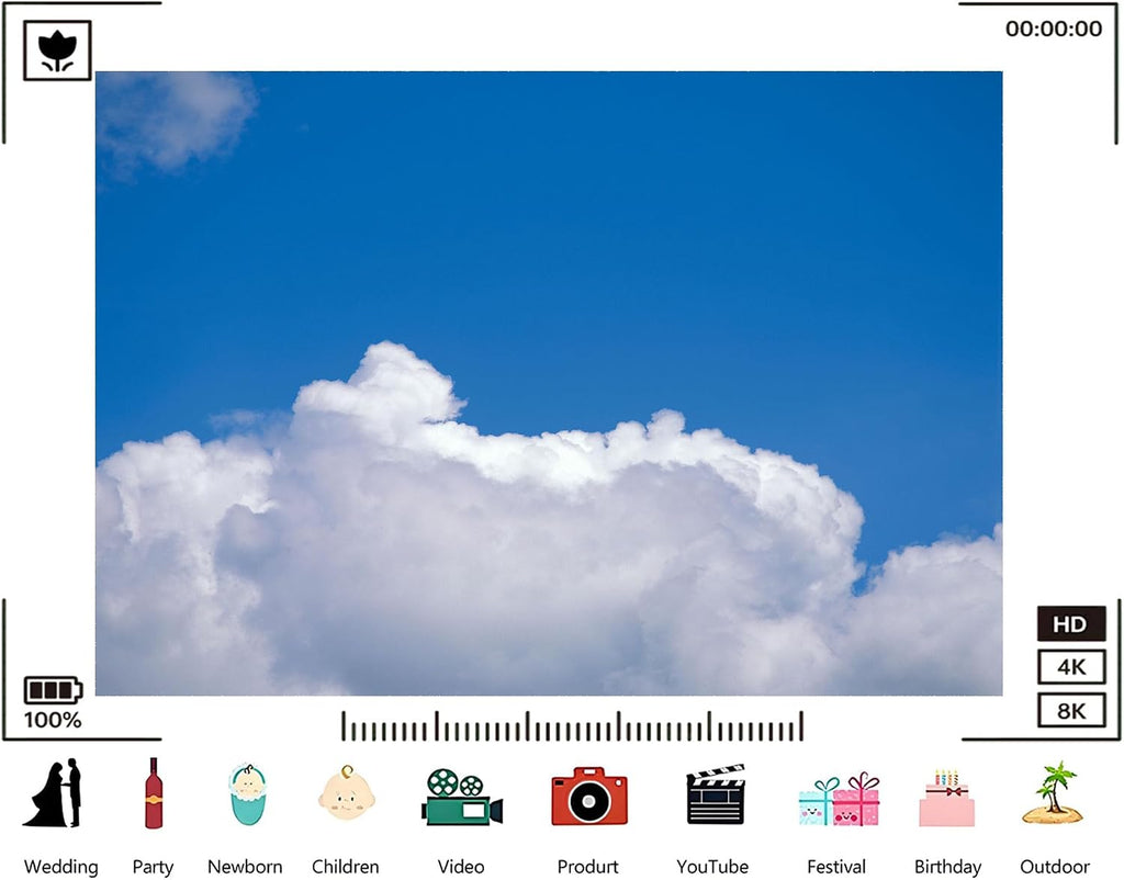 Trykid 20x10ft Blue Sky White Clouds Backdrop Clear Sky Clouds Natural Scenery Photography Background Newborn Celebration Baby Shower Wedding Party Birthday Party Decoration Studio Prop
