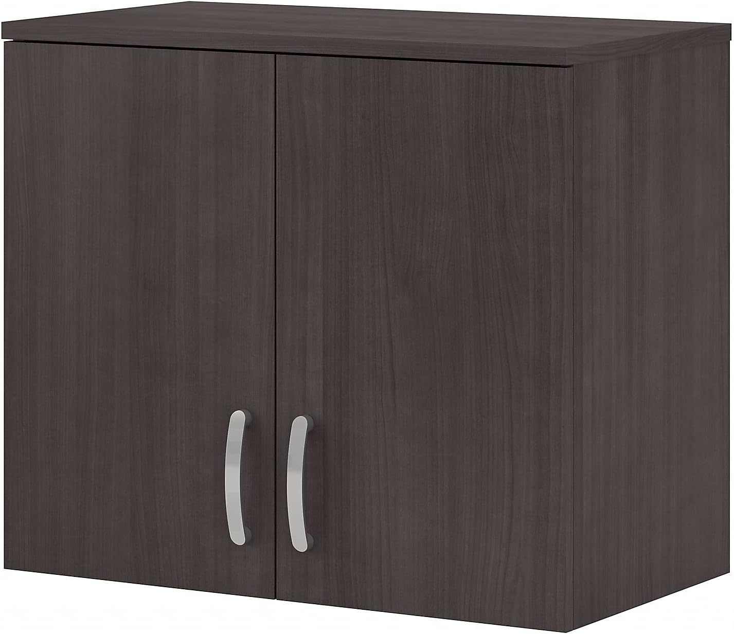 Bush Business Furniture Universal Wall Cabinet with Doors and Shelves in Storm Gray, Versatile Home Organizer, Office Storage Unit and Adjustable Shelving