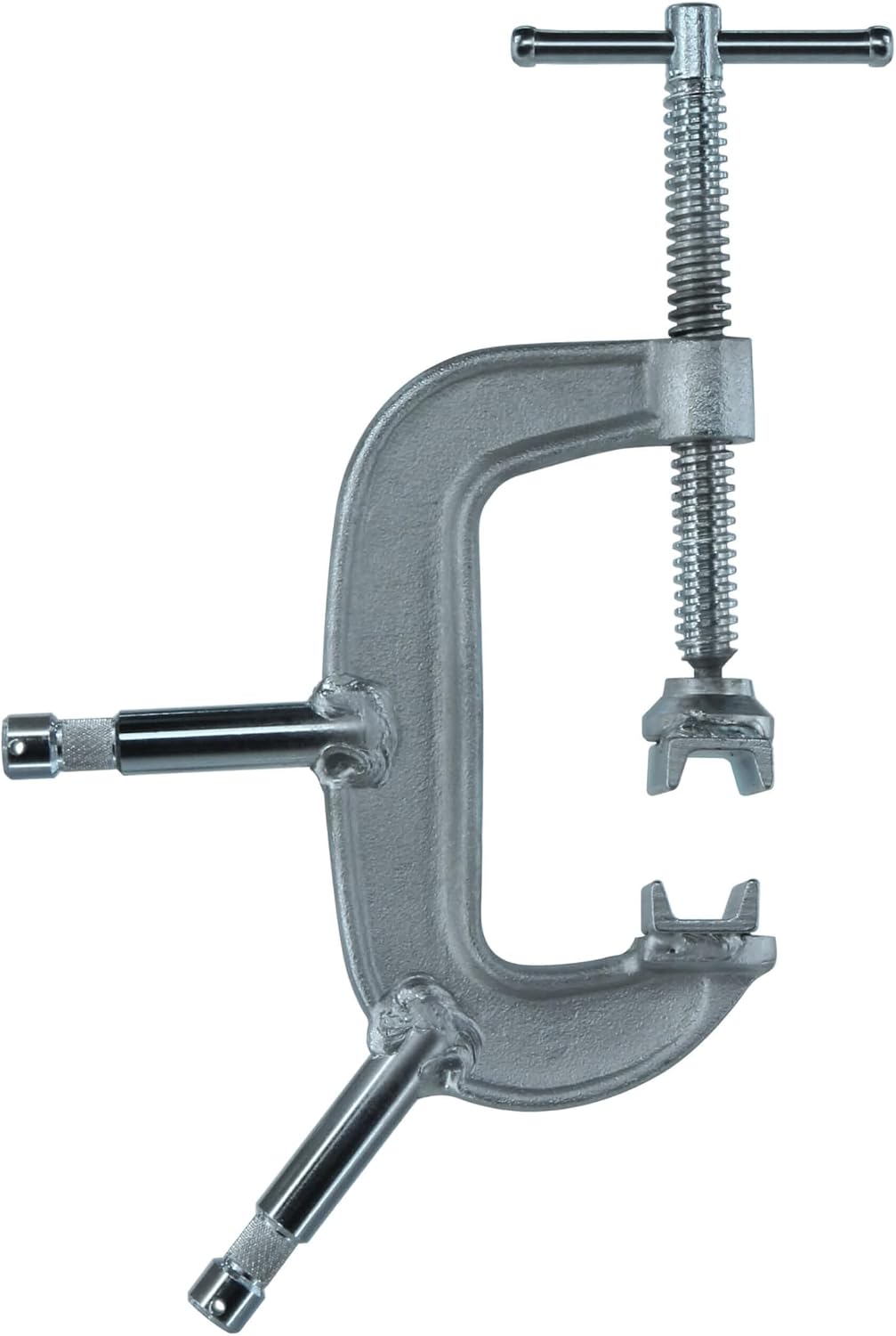 Matthews C-Clamps with Dual 5/8' Baby Pins or 1-1/8' Jr Receivers – Heavy-Duty Drop-Forged Steel Grip Clamps for Mounting Lights & Rigging – 4' to 12' Wide (6' with two 5/8' Pins)