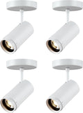 4 Pack 9W LED Zoomable Ceiling Spotlight Indoor, Dimmable Directional Wall Surface Fixture, Adjustable Beam Angle 10°–55°, Wired Home Indoor Accent Lighting for Corridor, Picture, White