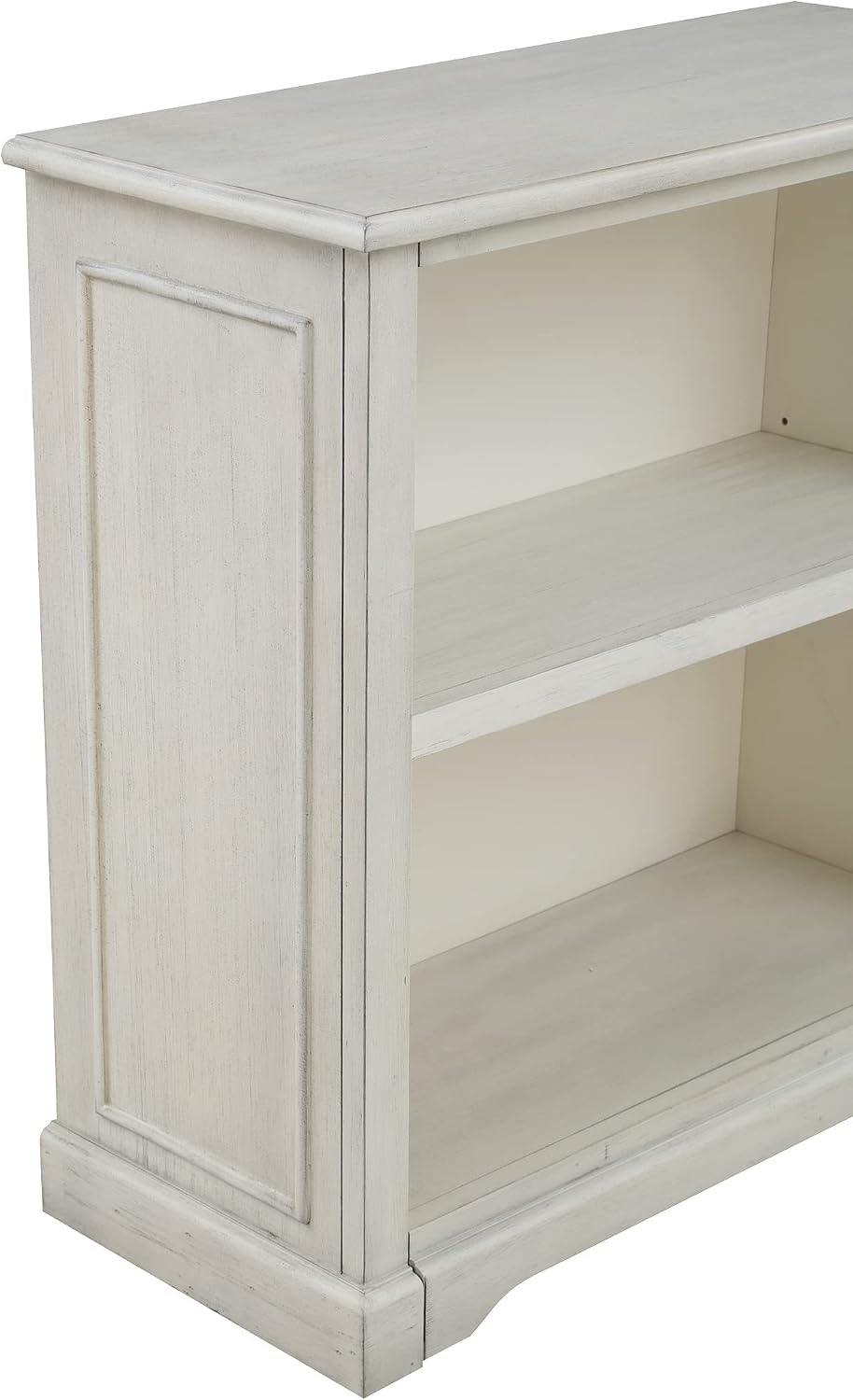 OSP Home Furnishings Country Meadows 2-Shelf Bookcase, Antique White